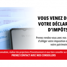 VOUS VENEZ DE FAIRE  VOTRE DÉCLARATION  D’IMPÔTS ?